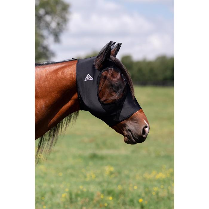 Comfort Fit Lycra Fly Mask w/ Forelock Opening | BLACK