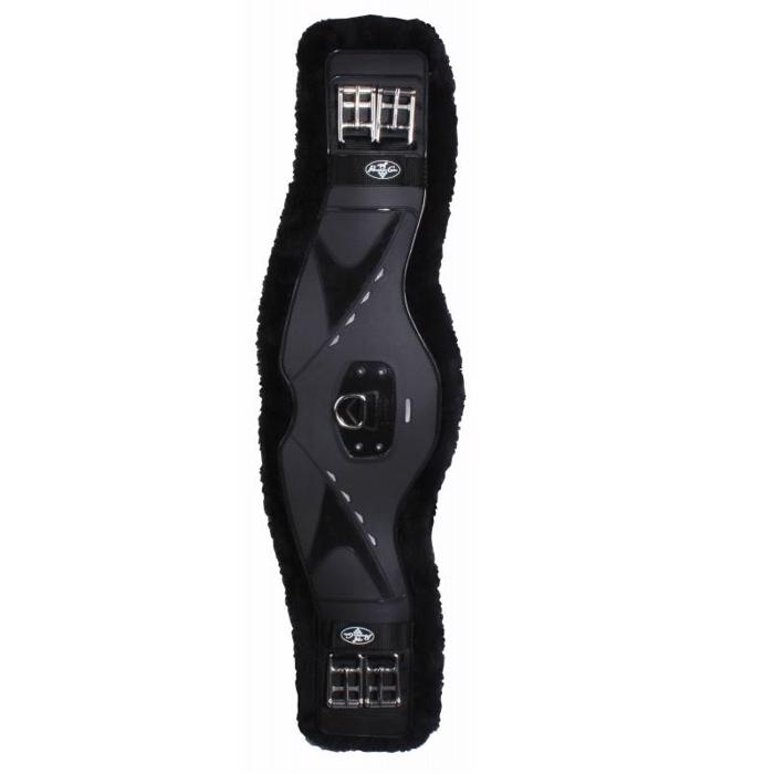 Prof. Choice | VenTech Contoured Dressage Girth w/ Fleece | Black