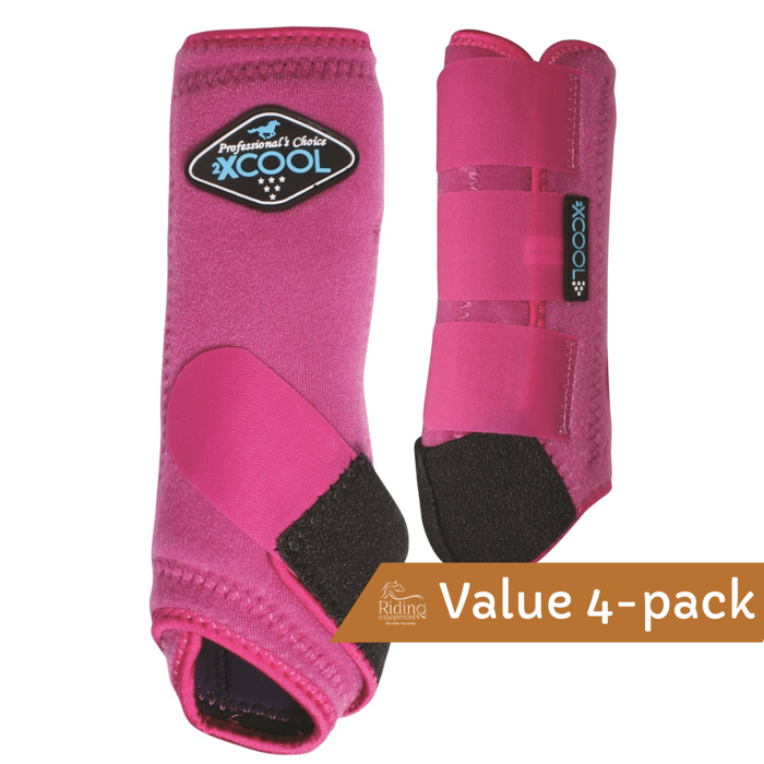 2XCool Sports Medicine Boots 4-pack | Raspberry Medium