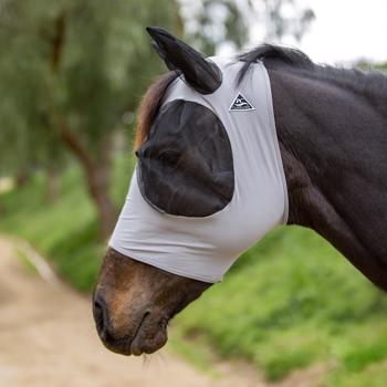 Comfort Fit Lycra Fly Mask w/ Forelock Opening | Charcoal Cob