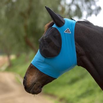 Comfort Fit Lycra Fly Mask w/ Forelock Opening | Pacific Blue Cob