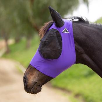 Comfort Fit Lycra Fly Mask w/ Forelock Opening | Purple Pony