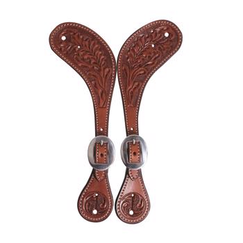 Prof. Choice | Oak Tooled Spur Straps | Women's Muleshoe