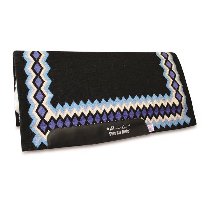 SMx Air Ride Western Pad | Shilloh Black/Turquoise 3/4" x 34" x 36"