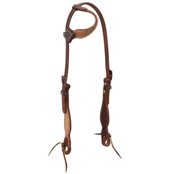 Weaver | Western Rough Out Oil Sliding Ear Headstall