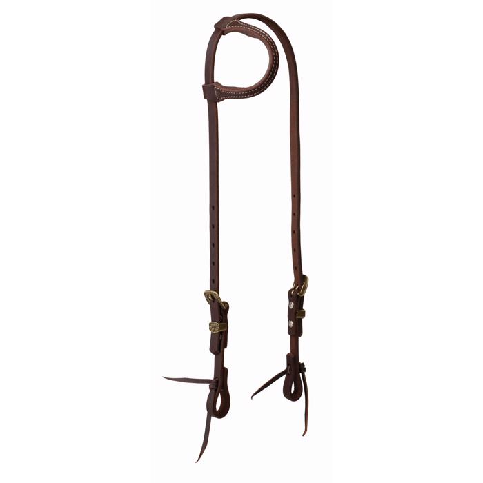 Weaver |  Work Tack Headstall with Designer Hardware | One-Ear