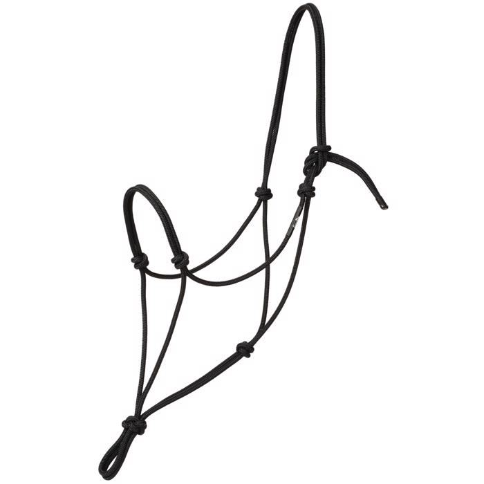 Weaver Silvertip Big Sky Rope Halter - Black Weanling/Pony