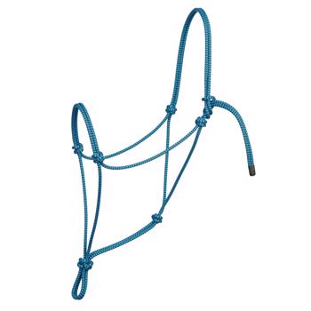 Weaver Silvertip Big Sky Rope Halter - Blue/Black Average