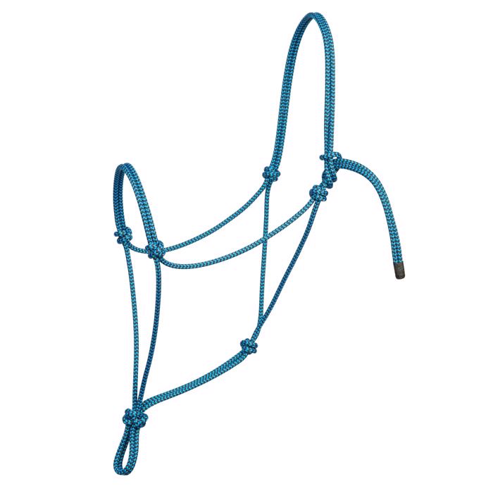 Weaver Silvertip Big Sky Rope Halter - Blue/Black Large