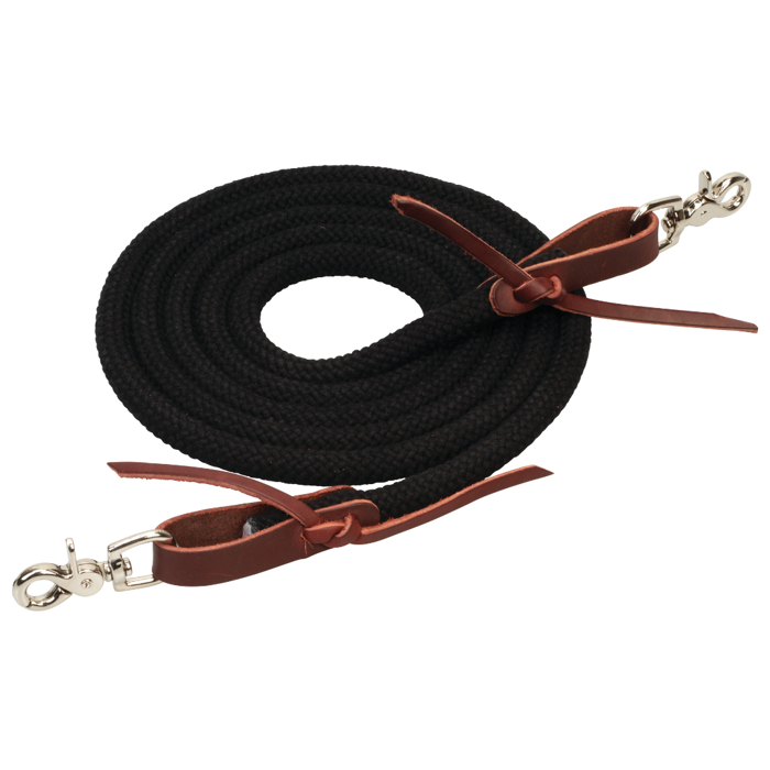 Ecoluxe Bamboo Round Trail Rein | Black