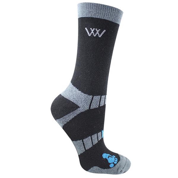 Woof Wear | Short Bamboo Waffle Sock | Black Small