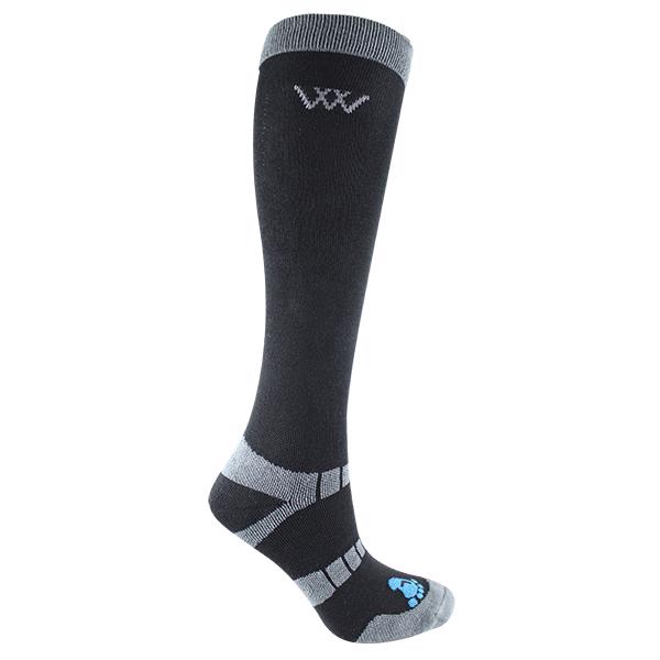 Woof Wear | Long Bamboo Waffle Sock | Black Large